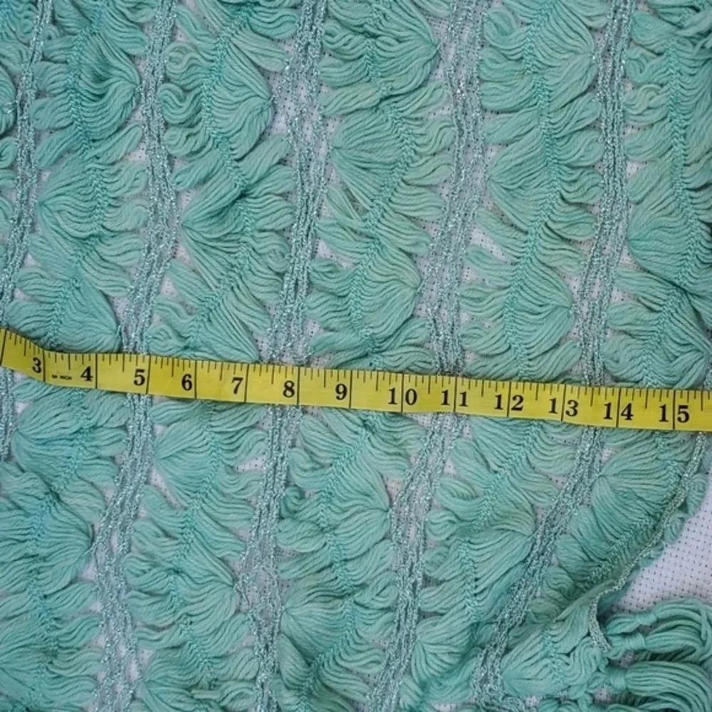 Handmade Aqua green crochet‎ infinity scarf